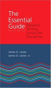 Cover of: The Essential Guide: Research Writing Across the Disciplines (4th Edition)