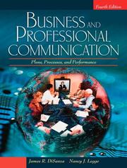 Cover of: Business and Professional Communication: Plans, Processes, and Performance (4th Edition)