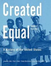 Cover of: Created Equal: A History of the United States, Volume II (from 1865) (3rd Edition)