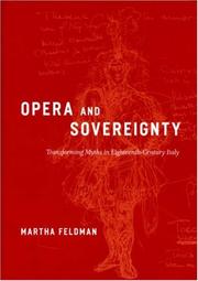 Cover of: Opera and Sovereignty by Martha Feldman