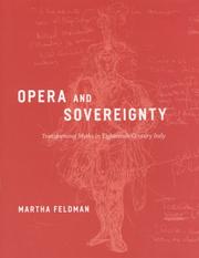 Opera and Sovereignty by Martha Feldman