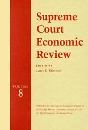 Cover of: The Supreme Court Economic Review, Volume 8 (Supreme Court Economic Review)