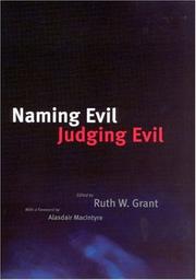 Cover of: Naming Evil, Judging Evil by 