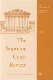 Cover of: The Supreme Court Review, 1999 (Supreme Court Review)