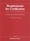 Cover of: Requirements for Certification of Teachers, Counselors, Librarians, and Administrators for Elementary and Secondary Schools, 2000-2001 (Requirements for ... Schools, Secondary Schools, Junior)