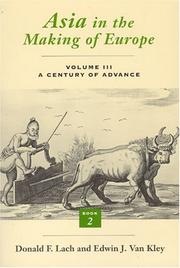 Cover of: Asia in the Making of Europe, Volume III: A Century of Advance.  Book 2, South Asia (Asia in the Making of Europe Volume III)