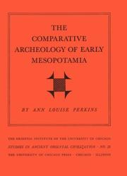 Cover of: The Comparative Archaeology of Early Mesopotamia (Studies in Ancient Oriental Civilization)