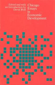 Cover of: Chicago essays in economic development.