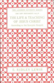 Cover of: Life and Teaching of Jesus Christ, the P (London Divinity Series. New Testament; Bk. 4)