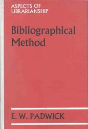 Cover of: Bibliographical Method
