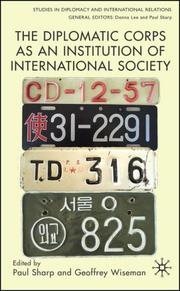 Cover of The diplomatic corps as an institution of international society
