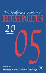 Cover of: Palgrave Review of British Politics 2005