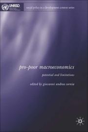 Cover of: Pro-Poor Macroeconomics by Giovanni Andrea Cornia