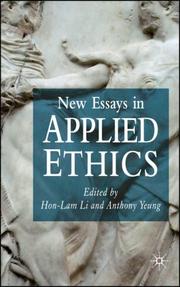 Cover of: New Essays in Applied Ethics: Animal Rights, Personhood, and the Ethics of Killing