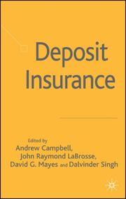 Cover of: Deposit Insurance by 