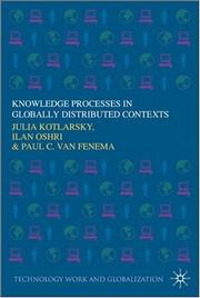 Cover of: Knowledge Processes in Globally Distributed Contexts (Technology, Work and Globalization)