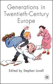 Cover of: Generations in Twentieth-Century Europe
