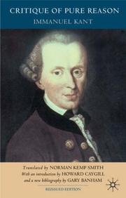 Cover of: Critique of Pure Reason, Second Edition by Immanuel Kant