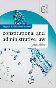 Constitutional and Administrative Law by John Alder
