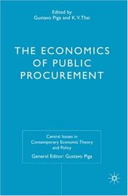 Cover of: Economics of Public Procurement (Central Issues in Contemporary Economic Theory and Policy) by 