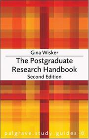 Cover of: Postgraduate Research Handbook, 2nd Edition: Succeed with your MA, MPhil, EdD and PhD (Palgrave Study Guides)