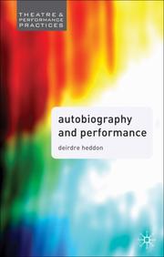 Cover of: Autobiography in Performance by Deirdre Heddon
