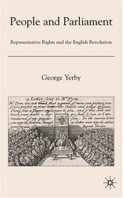 Cover of: People and Parliament: Representative Rights and the English Revolution