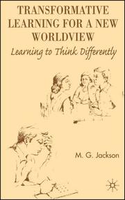 Cover of: Transformative Learning for a New Worldview | M. G. Jackson