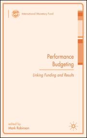 Cover of: Performance Budgeting by Marc Robinson