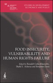 Cover of: Food Insecurity, Vulnerability and Human Rights Failure (Studies in Development Economics and Policy) | 