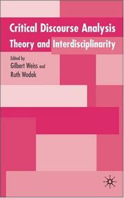 Cover of: Critical Discourse Analysis: Theory and Interdisciplinarity