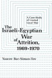 Cover of The Israeli-Egyptian war of attrition, 1969-1970