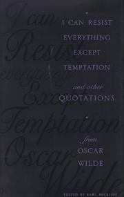 Cover of: I can resist everything except temptation | Oscar Wilde