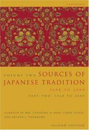 Sources of Japanese Tradition, Volume 2, Second Edition, Abridged: Part 2 cover