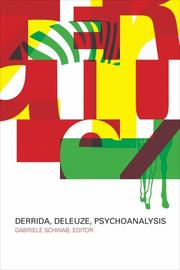 Cover of: Derrida, Deleuze, Psychoanalysis (A Critical Theory Institute Book)