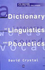 Cover of: First Dictionary of Linguistics&Phonetics by David Crystal