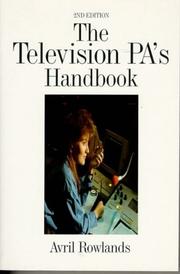 Cover of: The television PA's handbook