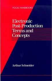 Cover of: Electronic post-production terms and concepts