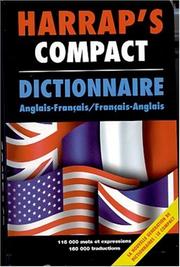 Cover of: Harrap's Compact Dictionnaire Anglais-FranÃ§ais, FranÃ§ais-Anglais