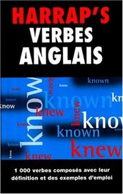 Cover of: Harrap's verbes anglais