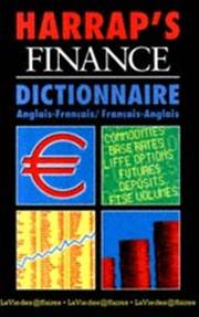 Cover of: Harrap's finance: Anglais/francais, francais/anglais