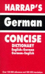 Cover of: Harrap's German Concise Dictionary by 