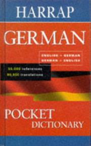 Cover of: Harrap's Pocket German Dictionary by 
