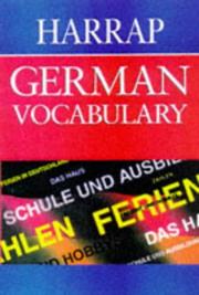 Cover of: Harrap German Vocabulary (Harrap German Study Aids) by Lexus