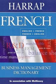Cover of: Harrap French-English/English-French Business Management Dictionary (Harrap Bilingual)