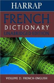 Cover of: Harrap French Dictionary: Volume 2: French-English (Harrap Bilingual)