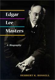Cover of: Edgar Lee Masters: a biography