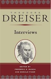 Cover of: Theodore Dreiser: Interviews (The Dreiser Edition)