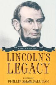 Cover of: Lincoln's Legacy: Ethics and Politics