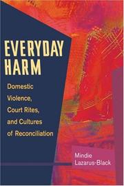Cover of: Everyday Harm: Domestic Violence, Court Rites, and Cultures of Reconciliation